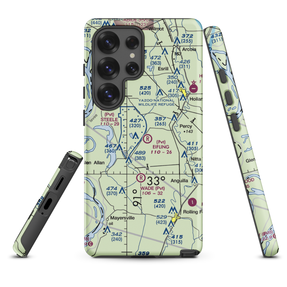 Eifling Farms Airport (MS13) VFR Sectional Samsung Phone Case Samsung Galaxy S25 Ultra model shown