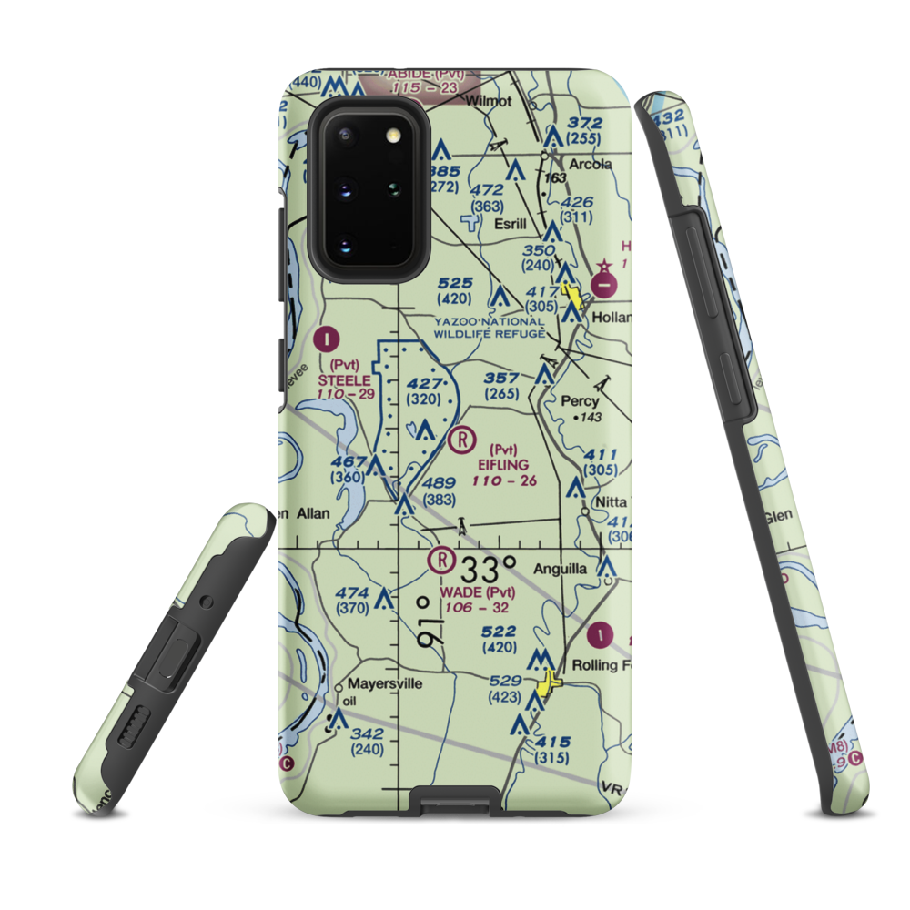 Eifling Farms Airport (MS13) VFR Sectional Samsung Phone Case Samsung Galaxy S20 Plus model shown
