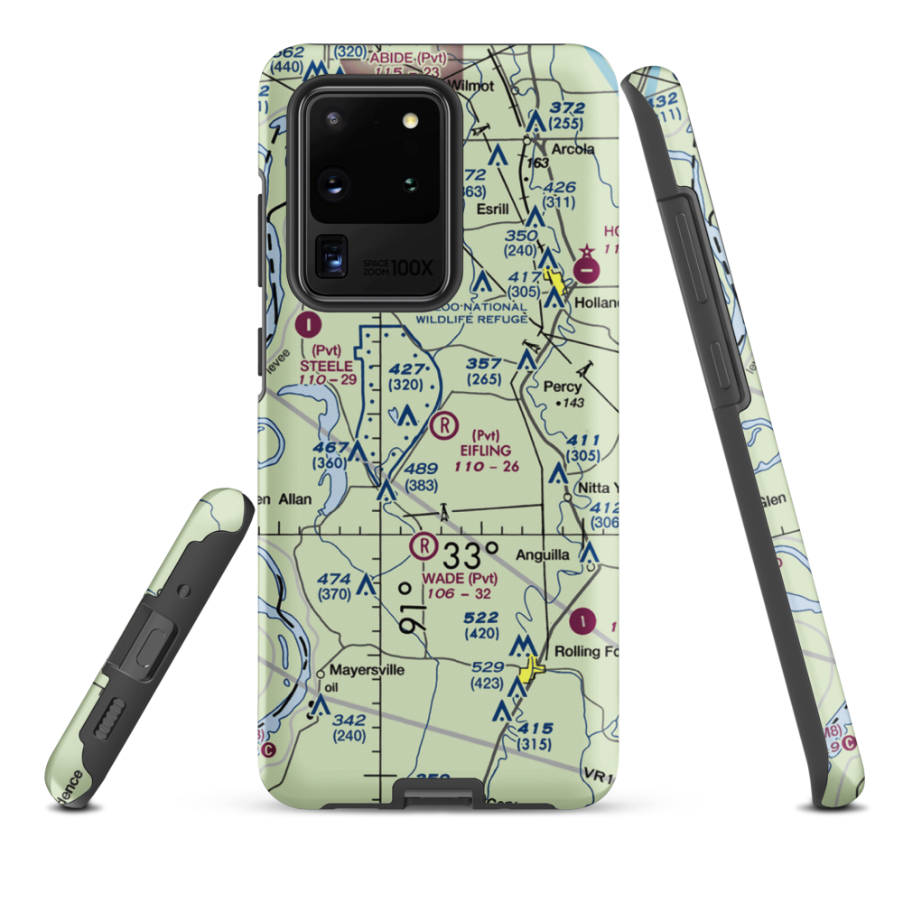 Eifling Farms Airport (MS13) VFR Sectional Samsung Phone Case Samsung Galaxy S20 Ultra model shown