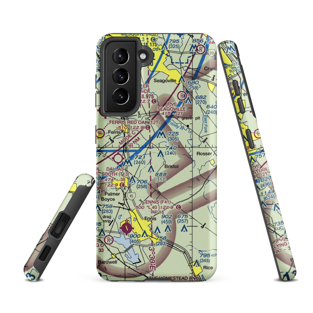 Eisenbeck Ranch Airport (US-0161) VFR Sectional Samsung Phone Case Samsung Galaxy S21 FE model shown