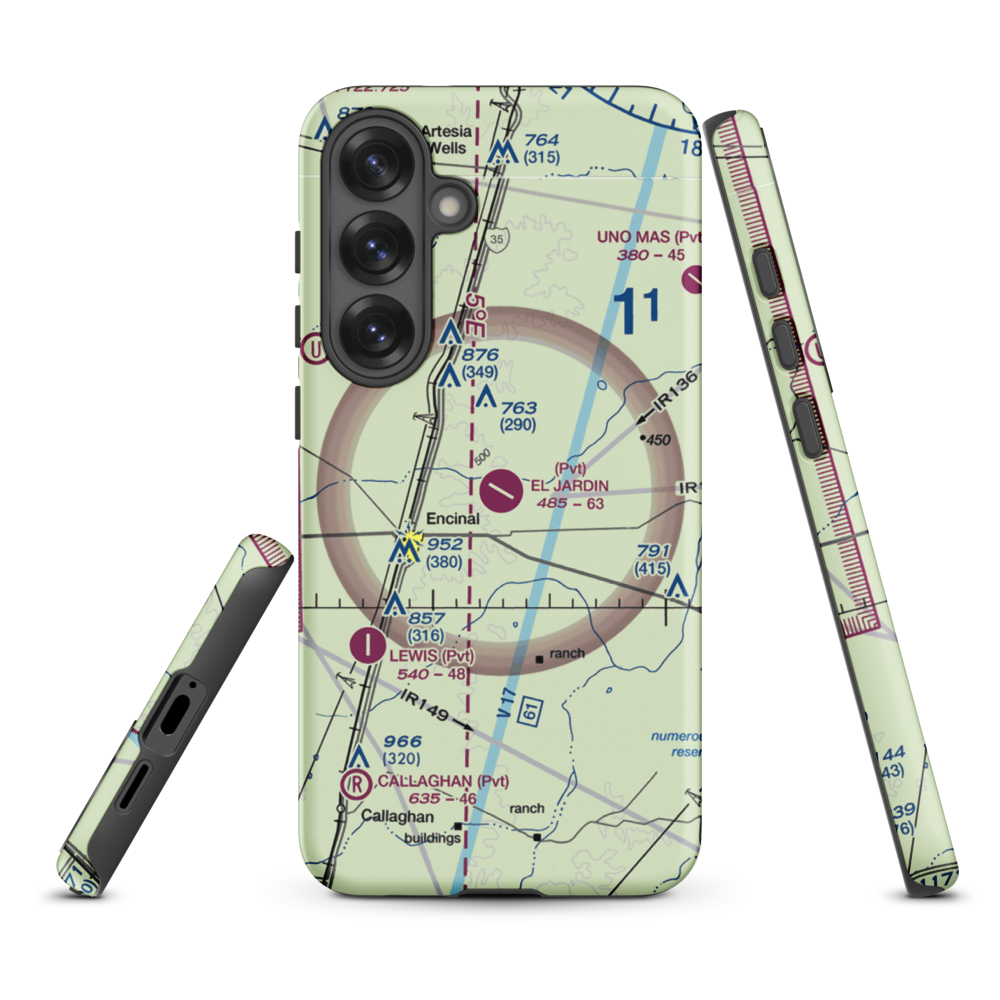 El Jardin Ranch Airport (XA66) VFR Sectional Samsung Phone Case Samsung Galaxy S25 Plus model shown