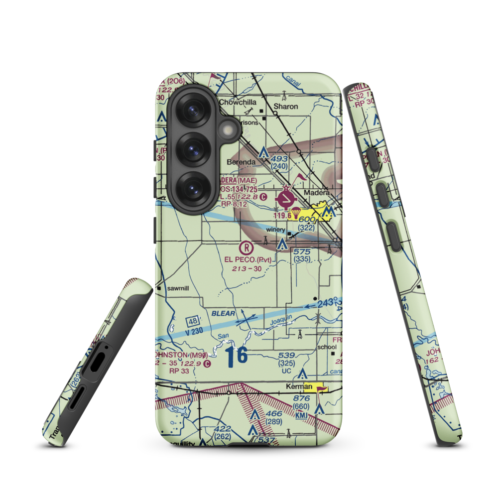 El Peco Ranch Airport (49CL) VFR Sectional Samsung Phone Case Samsung Galaxy S25 model shown
