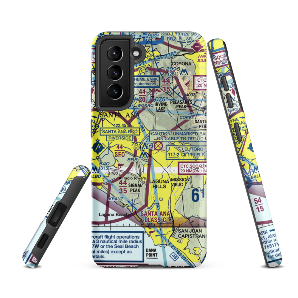 El Toro Marine Corps Air Station (NZJ) VFR Sectional Samsung Phone Case Samsung Galaxy S21 FE model shown