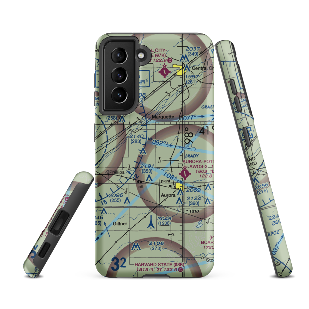 Elge Field (50NE) VFR Sectional Samsung Phone Case Samsung Galaxy S21 FE model shown