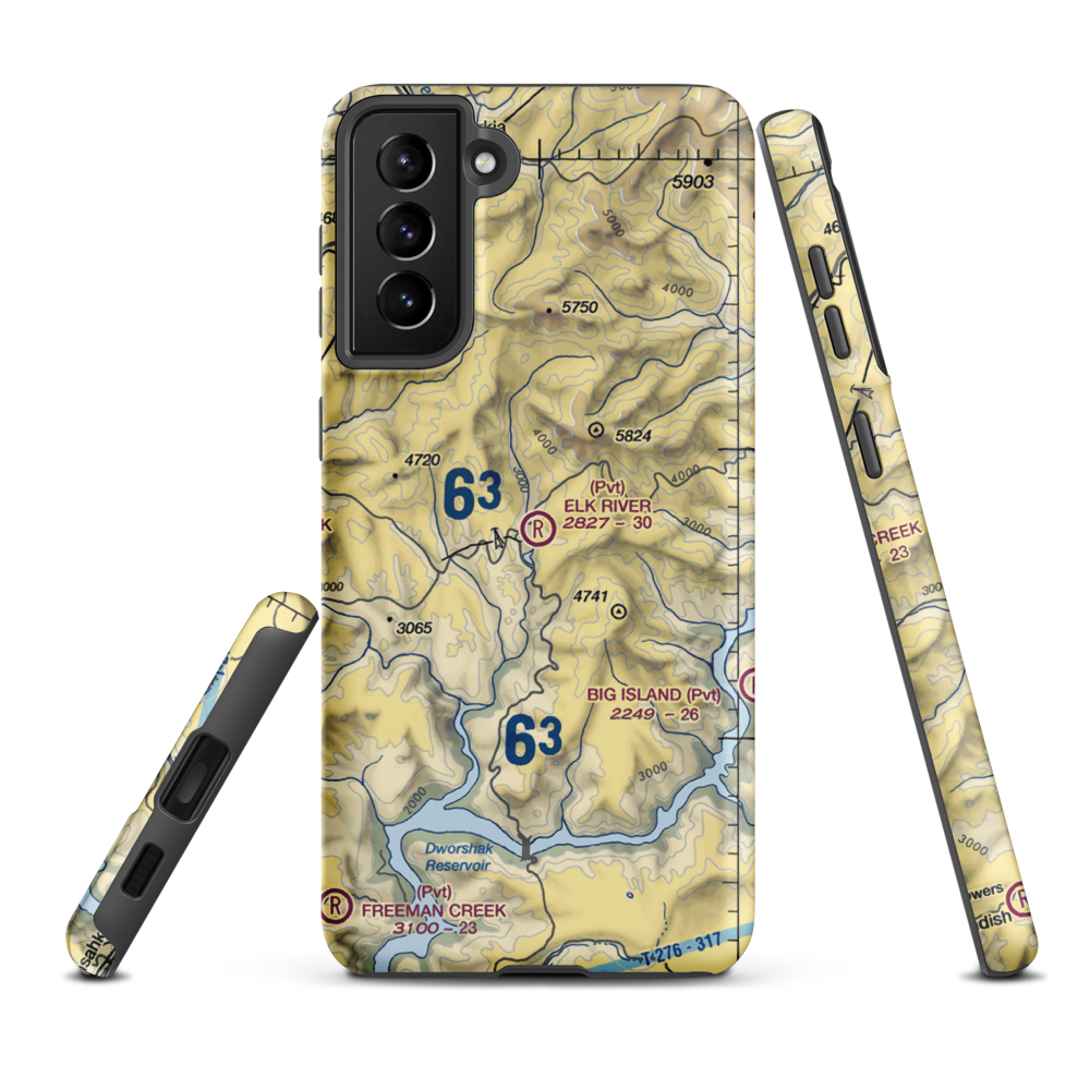 Elk River Airport (ID85) VFR Sectional Samsung Phone Case Samsung Galaxy S21 FE model shown