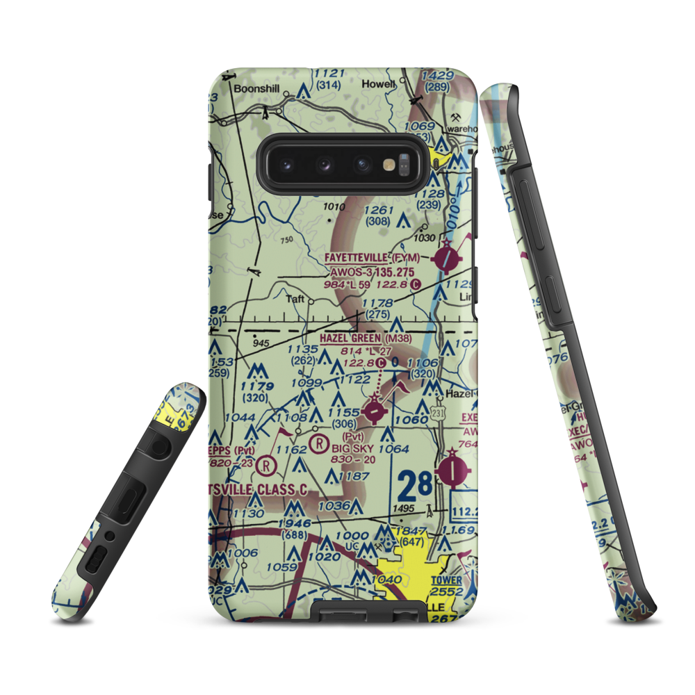 Elkwood Airpark (AL99) VFR Sectional Samsung Phone Case Samsung Galaxy S10 Plus model shown