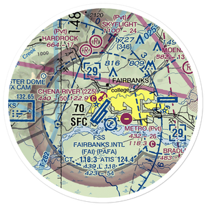 Chena River Seaplane Base (2Z5) VFR Sectional Sticker (20 mile)