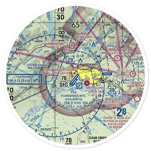Chena River Seaplane Base (2Z5) VFR Sectional Sticker (30 mile)