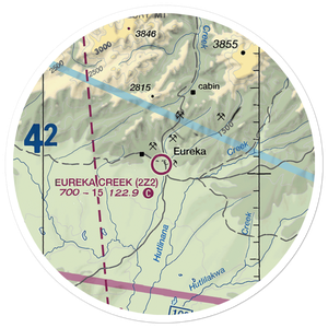 Eureka Creek Airport (2Z2) VFR Sectional Sticker (20 mile)