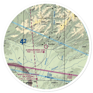 Eureka Creek Airport (2Z2) VFR Sectional Sticker (30 mile)