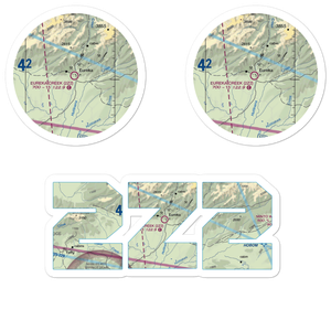 Eureka Creek Airport (2Z2) VFR Sectional Sticker Pack