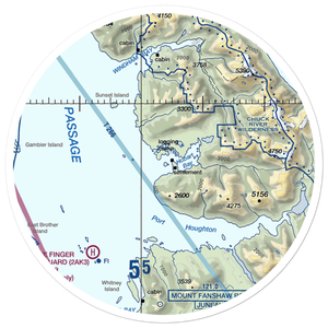 Entrance Island Seaplane Base (HBH) VFR Sectional Sticker (30 mile)