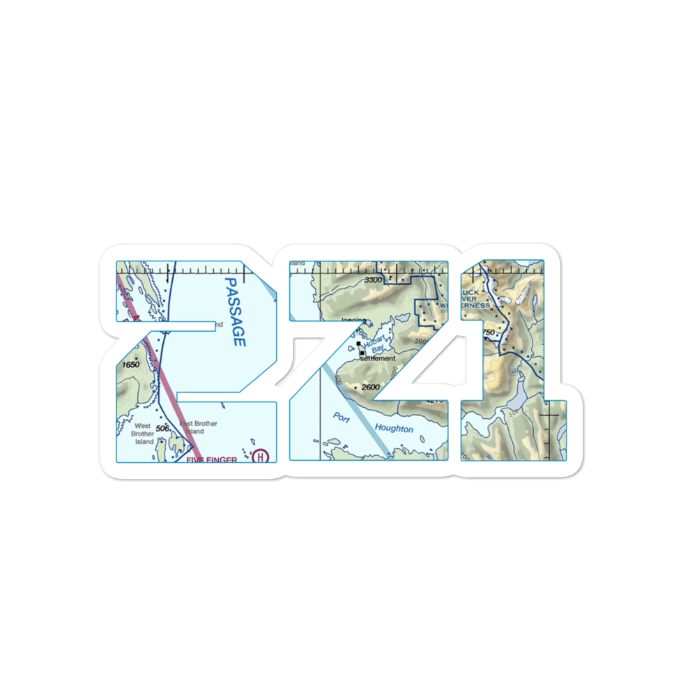 Entrance Island Seaplane Base (HBH) VFR Sectional Sticker 
