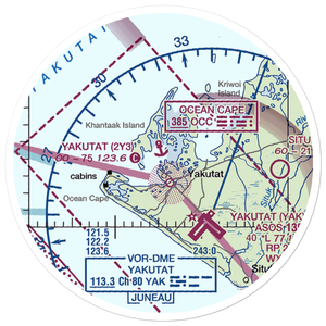 Yakutat Seaplane Base (2Y3) VFR Sectional Sticker (20 mile)