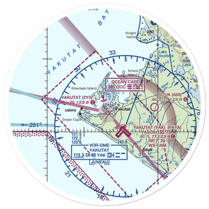 Yakutat Seaplane Base (2Y3) VFR Sectional Sticker (30 mile)