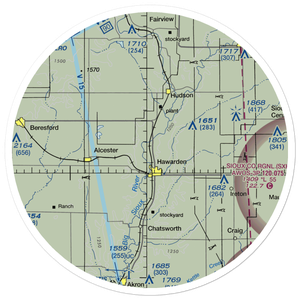 Hawarden Municipal Airport (2Y2) VFR Sectional Sticker (30 mile)