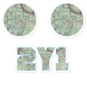 Drake Airport (2Y1) VFR Sectional Sticker Pack