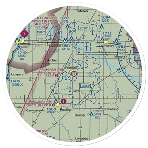 Primghar Airport (2Y0) VFR Sectional Sticker (30 mile)