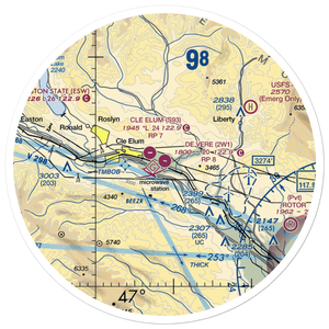 De Vere Field (2W1) VFR Sectional Sticker (30 mile)