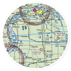 Hartenbower Hectares Airport (2V3) VFR Sectional Sticker (30 mile)