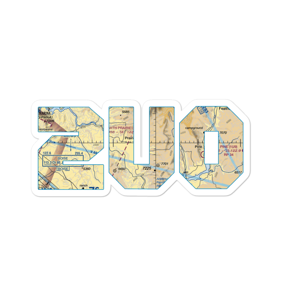 Smith Prairie Airport (2U0) VFR Sectional Sticker 