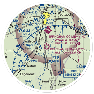 Percival Springs Airport (2T2) VFR Sectional Sticker (20 mile)