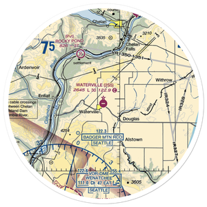 Waterville Airport (2S5) VFR Sectional Sticker (30 mile)
