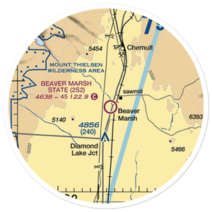 Beaver Marsh State Airport (2S2) VFR Sectional Sticker (20 mile)