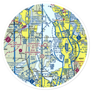 Vashon Municipal Airport (2S1) VFR Sectional Sticker (30 mile)