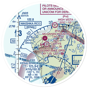 Island Lake Seaplane Base (2R3) VFR Sectional Sticker (20 mile)
