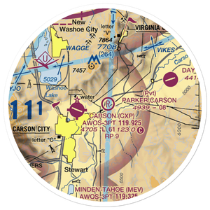 Parker Carson Airport (2Q5) VFR Sectional Sticker (20 mile)