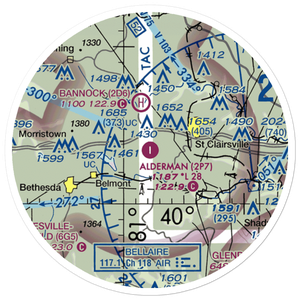 Alderman Airport (2P7) VFR Sectional Sticker (20 mile)