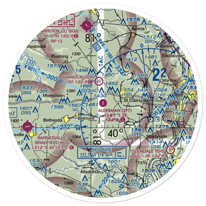 Alderman Airport (2P7) VFR Sectional Sticker (30 mile)