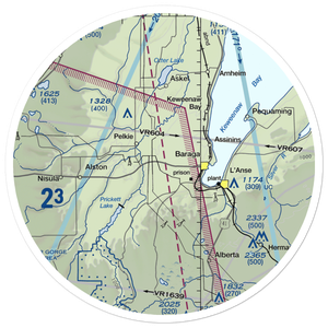 Baraga Airport (2P4) VFR Sectional Sticker (30 mile)