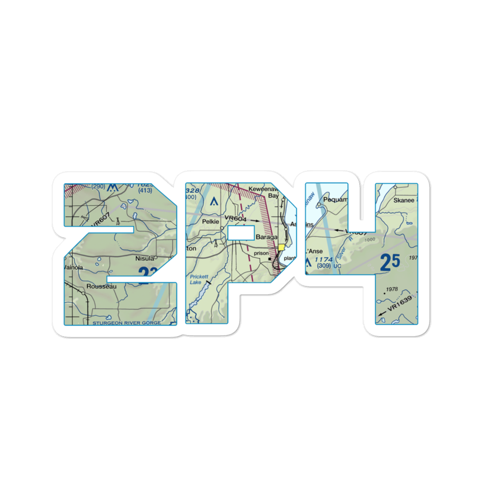 Baraga Airport (2P4) VFR Sectional Sticker 
