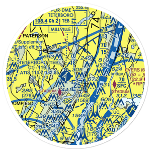 Little Ferry Seaplane Base (2N7) VFR Sectional Sticker (20 mile)