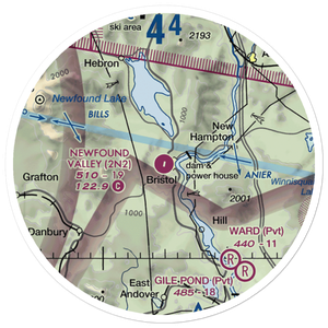 Newfound Valley Airport (2N2) VFR Sectional Sticker (20 mile)