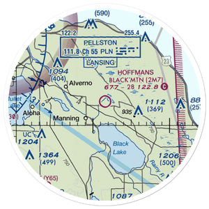 Hoffman's Black Mountain Aerodrome (2M7) VFR Sectional Sticker (20 mile)