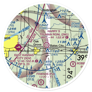Harry S Truman Regional Airport (2M1) VFR Sectional Sticker (20 mile)