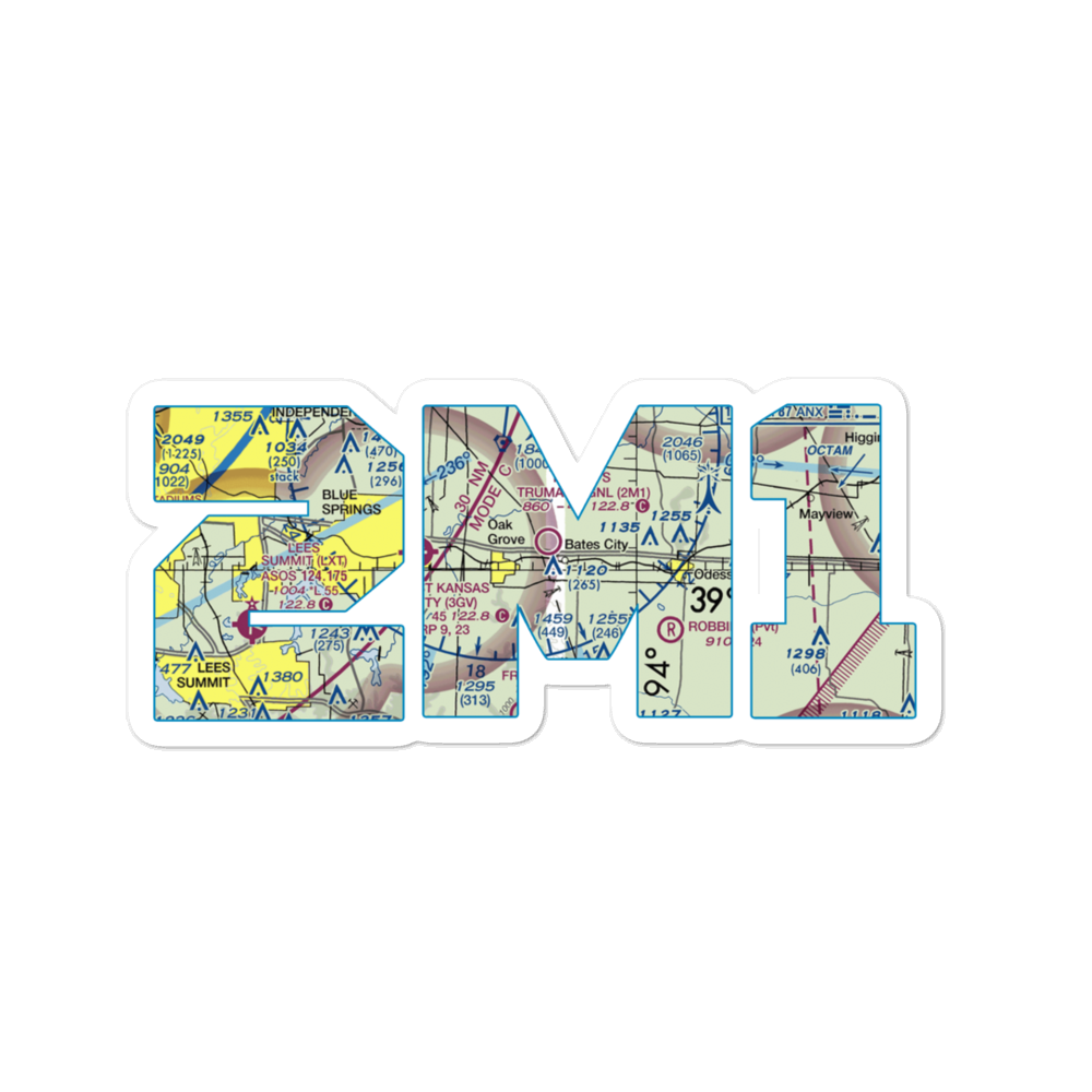 Harry S Truman Regional Airport (2M1) VFR Sectional Sticker 