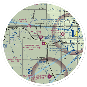 Larimore Municipal Airport (2L1) VFR Sectional Sticker (30 mile)