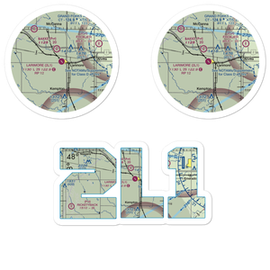 Larimore Municipal Airport (2L1) VFR Sectional Sticker Pack