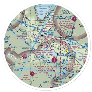 Sunrise Beach Airport (2KL) VFR Sectional Sticker (30 mile)