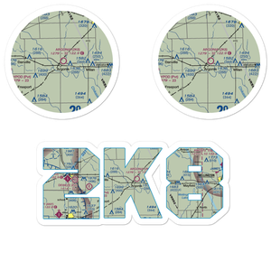 Argonia Municipal Airport (2K8) VFR Sectional Sticker Pack