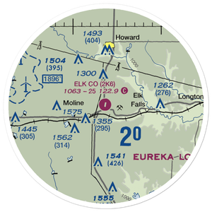 Elk County Airport (2K6) VFR Sectional Sticker (20 mile)