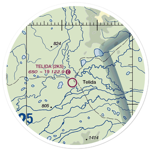 Telida Airport (2K5) VFR Sectional Sticker (20 mile)