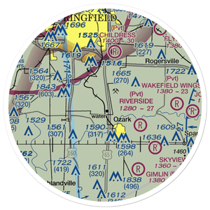 Air Park South Airport (2K2) VFR Sectional Sticker (20 mile)