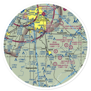 Air Park South Airport (2K2) VFR Sectional Sticker (30 mile)