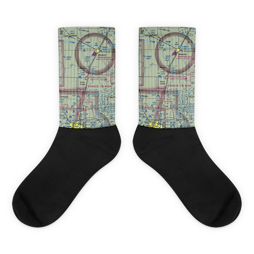 Pond Creek Municipal Airport (2K1) VFR Sectional Socks 