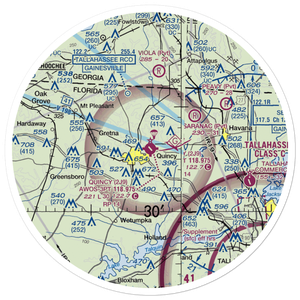 Quincy Municipal Airport (2J9) VFR Sectional Sticker (30 mile)